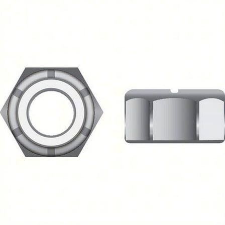SeaChoice  01229; M12-1.75 Nylon Insert Locknut Stainless Steel 25/ B