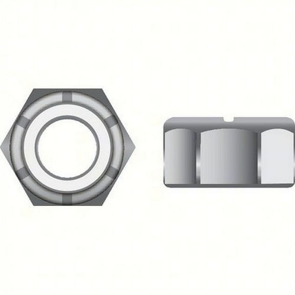 SeaChoice 01229; M12-1.75 Nylon Insert Locknut Stainless Steel 25/ B