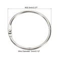 thumbnail image 2 of Unique Bargains 2.07' Dia. Detachable Binder Rings Index Snap Metal Clips, Silver Tone 50 Pack, 2 of 5