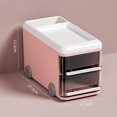 thumbnail image 2 of Kiskick Desk Drawer Organizer Desktop Storage Box Pull-out Drawer Capacity Cute Bus Shape Multifunctional Office Supplies Stationery Pencil Organizer, 2 of 8