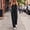 Z01#Black, variant on Women's Ruffled Waist Wide Leg Jumpsuit Solid Color Casual Romper with Side Split Elegant Summer Outfit(Pink,L)