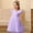 151Light Purple309, variant on CAIVO Kids Girls Dress Gown O-Neck Solid Color Party Formal Wear Tutu Dresses Summer Fly Sleeve Classic Sundress