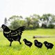 thumbnail image 2 of Paquete de 4 estacas de Metal para gallo y pollo, estacas para jardín y césped, 2 of 5