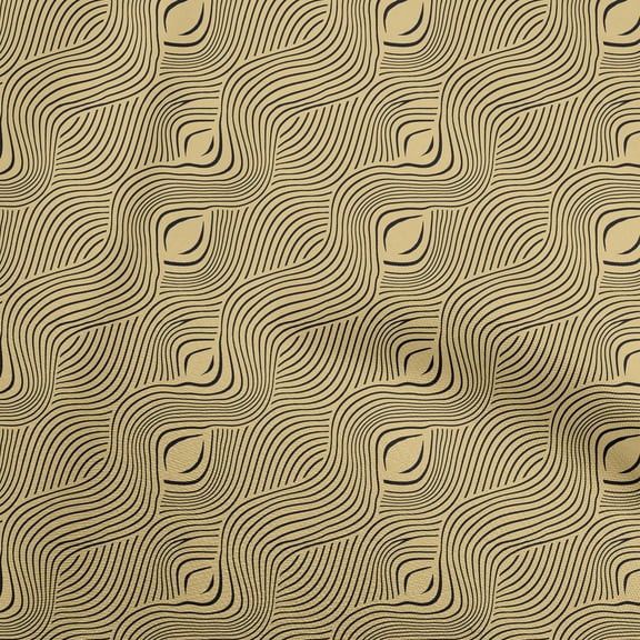 oneOone Cotton Jersey Beige Fabric Moire Sewing Fabric By The Yard Printed Diy Clothing Sewing Supplies 58 Inch Wide