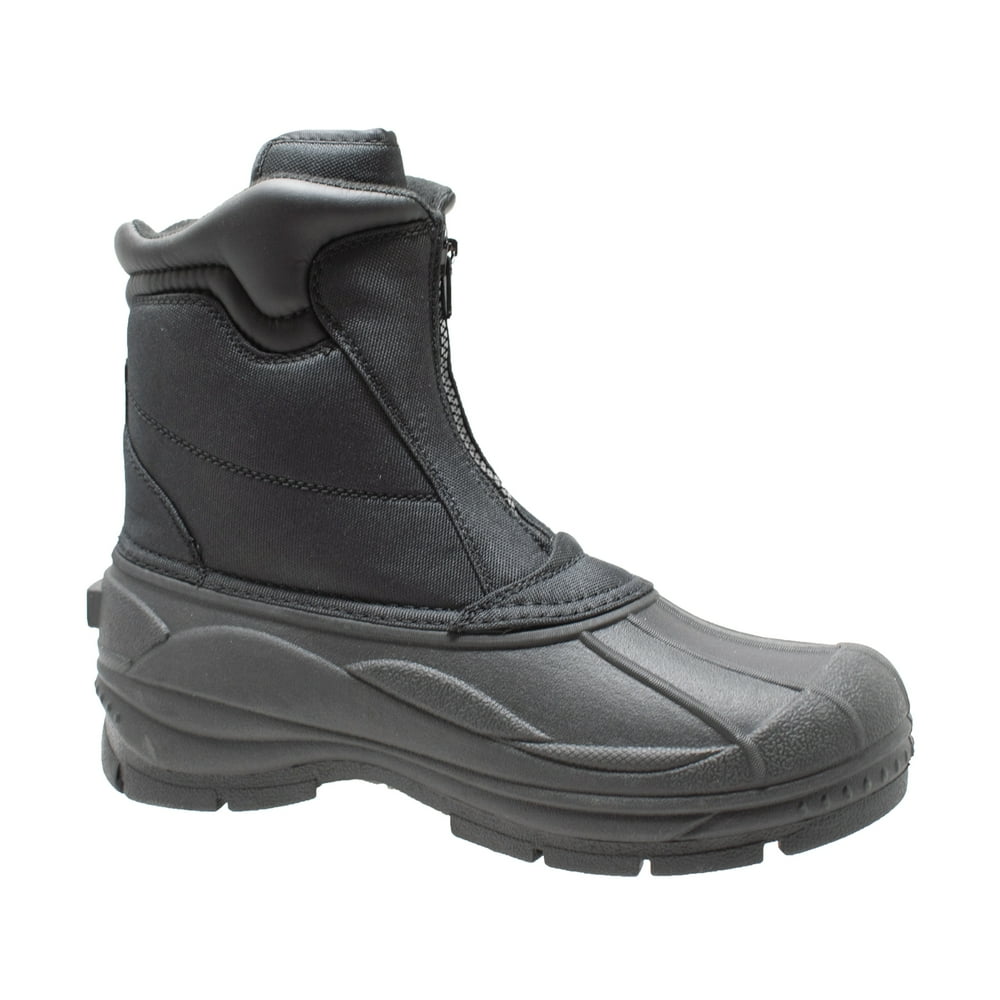 mens winter boots with zipper on side