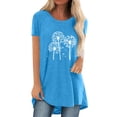 thumbnail image 1 of Pompotops Chemises Mode Décontractée pour Femmes Manches Courtes Tee-Shirt Ample Tunique Blouse, 1 of 4