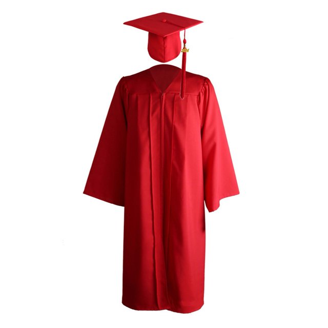 Conjunto de 3 piezas de uniformes para graduados universitarios, cosplay para estudiantes, escuela japonesa, toga de graduación, sombrero, borlas, colgante, bata de soltero, sombrero, L, rojo