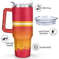 thumbnail image 2 of Kansas City 40 OZ Football Tumbler With Handle and Straw – Travel Mug Cup for Fans, Men, Women – Keeps Drinks Cold & Hot, 2 of 3