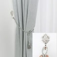 thumbnail image 5 of Unique Bargains 4pcs Zinc Alloy Window Curtain Tieback Holders Hook Drapery Screens Tassels Holdbacks, Silver Tone, 5 of 6