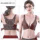 thumbnail image 3 of Wire-Free Front Closure Push Up Bra with Seamless Lift and Comfort Fit Rose Design, 3 of 5