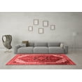 thumbnail image 3 of Ahgly Company Indoor Round Oriental Red Industrial Area Rugs, 6' Round, 3 of 4