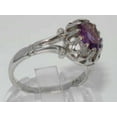 thumbnail image 3 of LBG British Made 9k White Gold Ring with Natural Amethyst Womens Engagement Ring - 33 size options - Size 4, 3 of 6