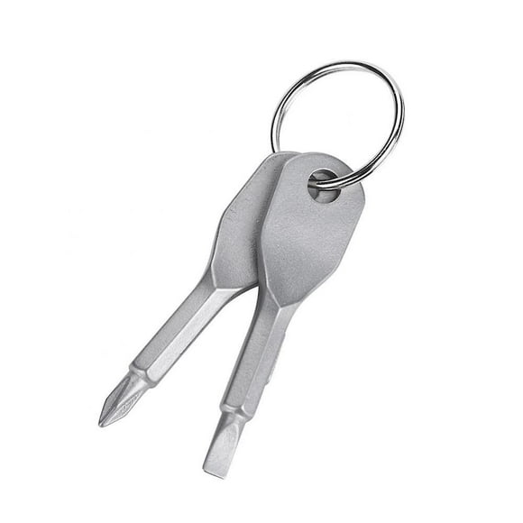 Mini Screwdriver Keychain Set, Portable Stainless Steel Flat Head And Phillips Screwdriver Set Tool