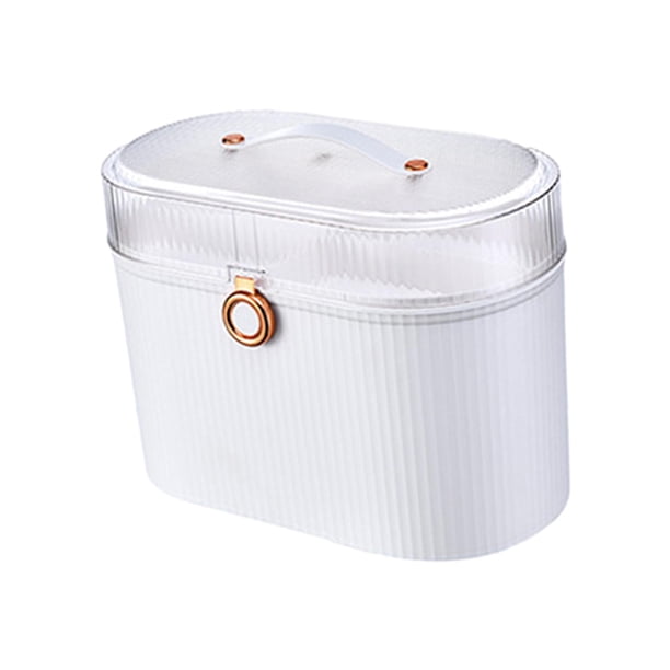 Caja de almacenamiento perfecl organizadora para el hogar con tapa y asa dos compartimentos para joyería artesanal juguete Estuche de almacenamiento para lazos para el cabello