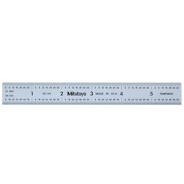 Mitutoyo 182-105 Règle en Acier 6 Po x 150 mm 0,031 S