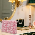 thumbnail image 6 of Unique Bargains Floral Medium Pattern Makeup Bag for Travel Red Polyester, 6 of 6