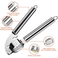 thumbnail image 5 of Prensa de ajos de acero inoxidable, utensilio de cocina práctico y fácil de limpiar, apto para lavavajillas, 1 ud. ER, 5 of 5
