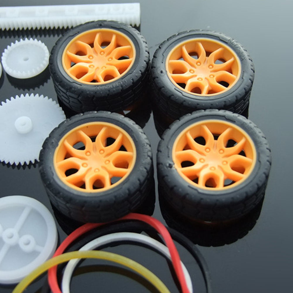 Details about  / 78pcs Robot Toy Small Replacement Parts Axles Tires DIY Car Gear Set RC Airplane