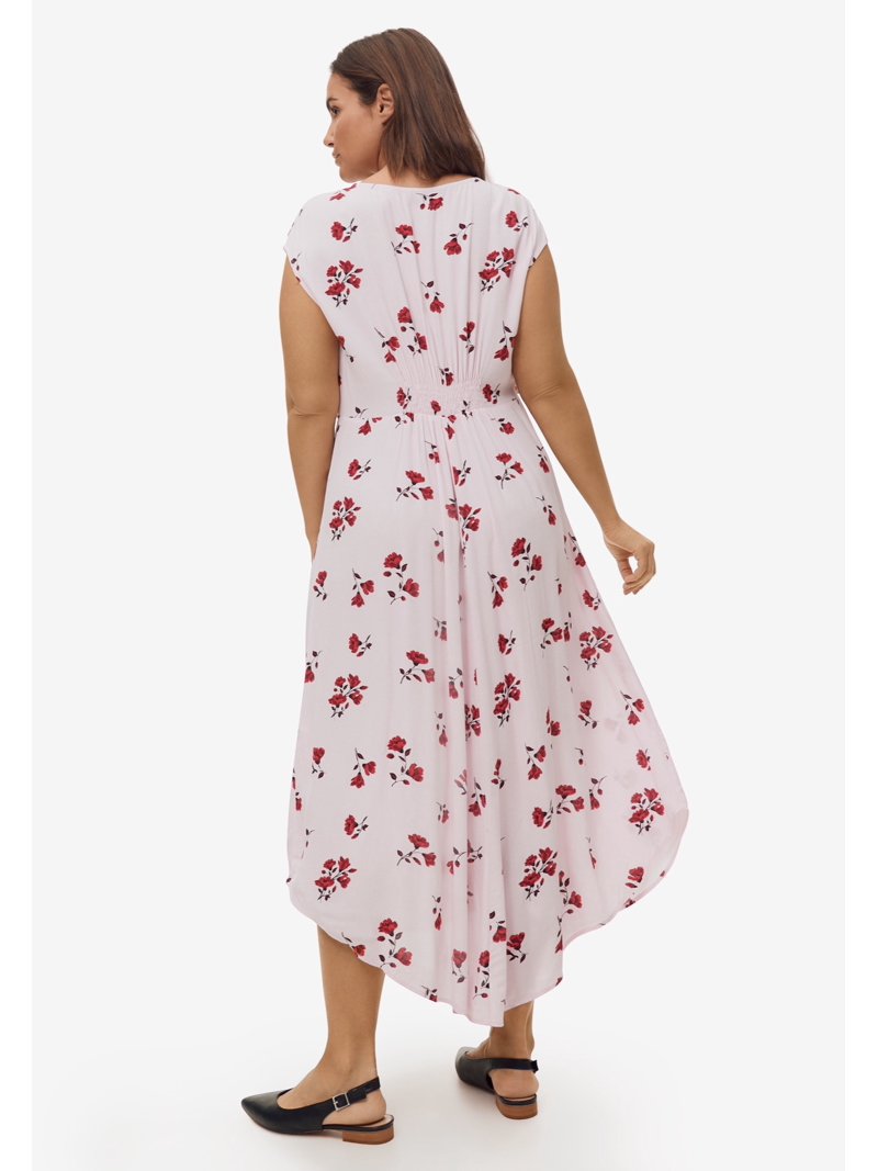 ellos Women's Plus Size Tie-Front Maxi Dress - 18, Pink Frost Floral -  Walmart.com