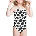 thumbnail image 2 of SEANATIVE Cow Print One Piece Swimwear for Girls Size 9-10 Years Elastic Kids Lace Up Bathing Suit Comfortable Kids Girls Swimsuit Tankini, 2 of 5