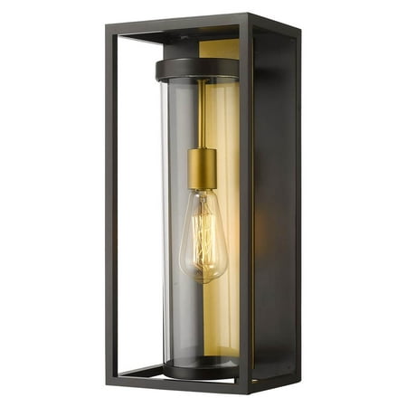 UPC: 0685659152265 | 1 Light Outdoor Wall Mount In Industrial Style 8 Inches Wide By 18.25 Inches High-Deep Bronze/Outdoor Brass Finish Z-Lite 584M-Dbz-Obs