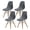 02, variant on Mid Century Modern Jacquard Shell Dining Chair Slipcovers, Washable Stretch Armless Lounge Chair Protector Covers for Kitchen Dining Living Room, Set of 4