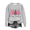 thumbnail image 4 of Babysbule Christmas Shirts for Women Printed Round Neck Long Sleeved Loose Fitting Sweater Tops Fashion, 4 of 4