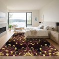 thumbnail image 3 of ODIKA 8' x 10' Machine Washable Non-Slip Area Rug, oriental floral High Traffic Rug, Red, 1005468, 3 of 7