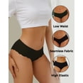 thumbnail image 4 of CuteByte 5 pack Seamless Underwear for Women Hipster Wave Edge Cheeky No Show Bikini Panties Womens S, 4 of 7