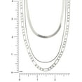 thumbnail image 3 of Believe by Brilliance Women's Fine Silver Plated Triple Layer Necklace Set, 3 of 6