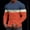 Color Block Orange, variant on Mens Cotton Knit Tops Thermal Long Sleeve Tee Shirts Striped Color Block Boyfriend Birthday Plus Size Tops