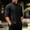 Black, variant on Maean Big and Tall Shirt for Men Short Sleeve Tops Solid Color Fashion Vintage Boho Shirts with Pocket