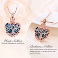 thumbnail image 4 of Heart Urn Ashes Necklace for Women Tree of Life Cremation Crystals Ash Pendant Loved One Memorial Jewelry, 4 of 6