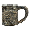 thumbnail image 6 of Ebros Safari Elephant& Calf Family Coffee Mug Textured Rustic Tree Bark Design, 6 of 7