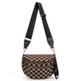 thumbnail image 1 of Bolso cruzado tipo riñonera de nylon a cuadros para mujer A02 Khaki, 1 of 6