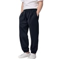 thumbnail image 7 of UACY Girls Jogger Sweatpants Cuffed Hem Drawstring Casual Pants with Pocket Comfy Soft Sweat Pants for Daily Lounge Streetwear (Navy, 13-14 Years), 7 of 7