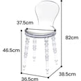 thumbnail image 4 of Fohfurniture Sillas de Comedor Transparentes Set de 4, Policarbonato con Cojín , Estilo Ghost Moderno para Cocina, Sala o Eventos, 4 of 10