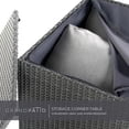 thumbnail image 3 of Grand Patio 28.25''D X 28.25''W X 25''H Wicker Side Table with Storage, Natural Gray, 3 of 7