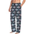 thumbnail image 2 of Yiaed Shark Wearing Swim Ring Print Men's Lounge Pants, Loose PJ Bottoms, Long Pajama Pants for Men-Large, 2 of 5