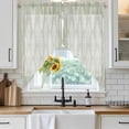 thumbnail image 6 of Sage Green Swag Curtains for Kitchen/Bedroom/Living Room, Vintage Elegant Abstract Art Scalloped Curtains 63 Inch Long, Rod Pocket Window Swag Topper Curtains Valances 2 Panels Set 36"x63", 6 of 8