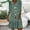 A0373-Green, variant on QUINDOS Summer Dresses for Women 2025 3/4 Sleeve V-neck Casual Sundress Sun Dresses Print Mini Knee Length Dresses for Women
