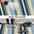 thumbnail image 5 of Blue Yellow Striped Outdoor Rug for Patio/Deck/Porch, Non-Slip Large Area Rug 5 x 7 Ft, Farmhouse Stripes Vintage Indoor Outdoor Rugs Washable Area Rugs, Reversible Camping Rug Carpet Runner, 5 of 8