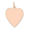 thumbnail image 1 of Beautiful 14k Rose Gold Plain .027 Gauge Engraveable Heart Disc Charm, 1 of 2