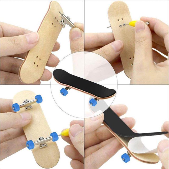 fastboy Mini Fingerboard Professional Fingers Skateboard Maple Wood DIY Assembly Skate Boarding Toy Christmas Gift For Children