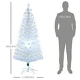 thumbnail image 3 of HOMCOM 6FT Artificial Tree Multi-Colored Prelit Christmas Decor, White, 3 of 10