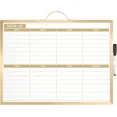 thumbnail image 2 of Weekly Calendar Dry Erase Board for Wall, 16"x12" Double-Sided Golden Weekly, 2 of 5