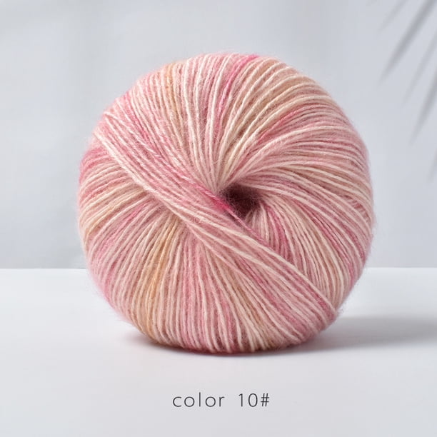 XmhyTop-A Hilo de crochet de algodón y acrílico de 200 g, hilo multicolor para tejer mantas, chales, bufandas y fondos, C09