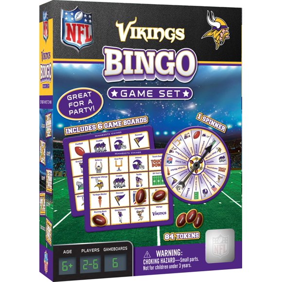 Juego de bingo Masterpieces Juegos para niños NFL Minnesota Vikings