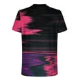 thumbnail image 5 of Fnnxeal Mens Graphic T-Shirt Neon Yellow Abstract Glitch 3D Print Urban Streetwear Muscle Fit Performance Moisture Wicking Crewneck Sizes M-5XL,Size XL, 5 of 5