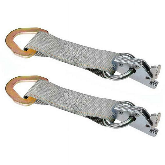 Heavy Duty 2"x6" Rope Tie off w/ 6K Gray Webbing and 10K D-Ring - 2